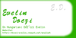 evelin doczi business card